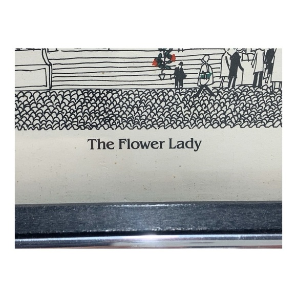 Vintage Framed Under Glass Numbered Print “The Flower Girl” By B. Johnson - Picture 3 of 5